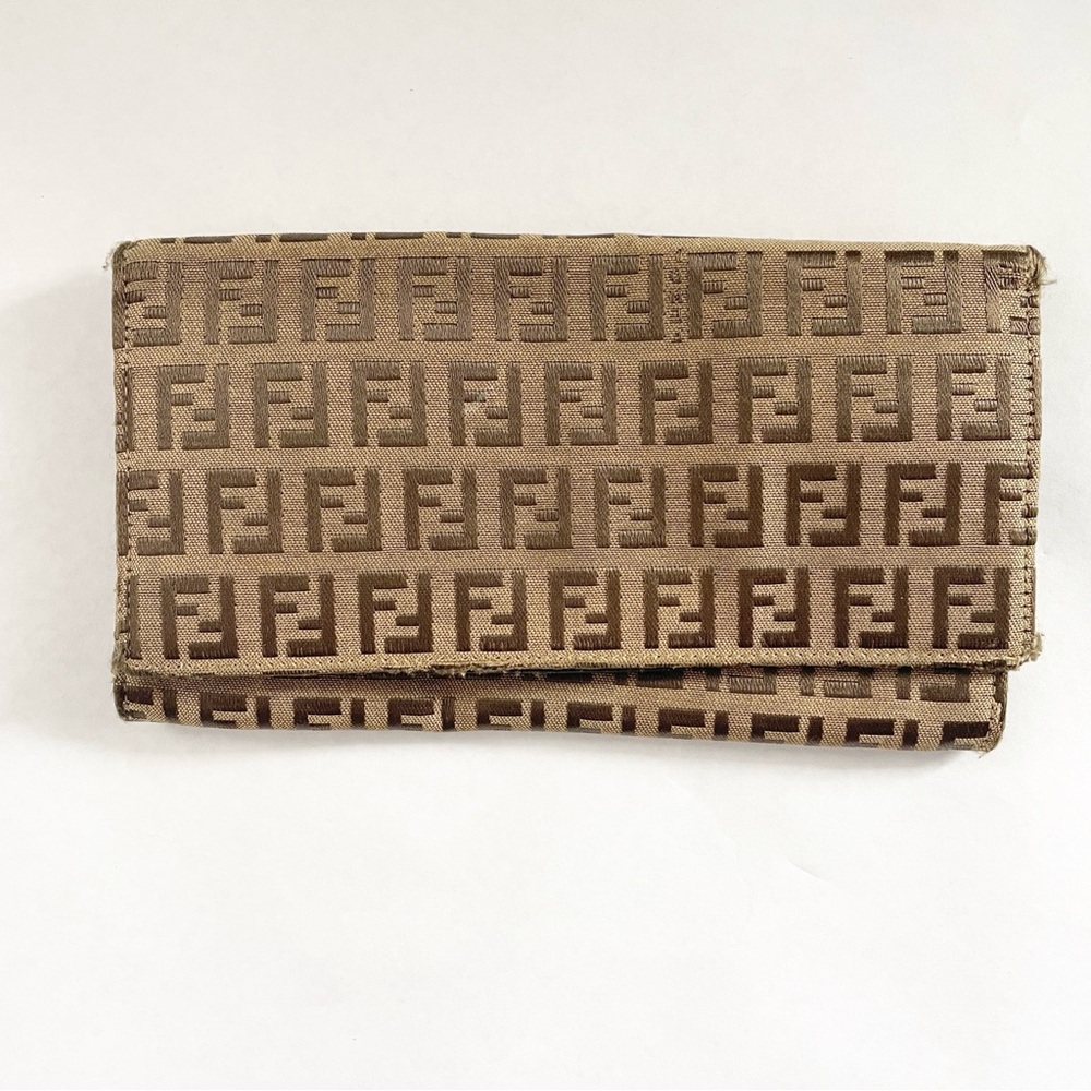 Fendi Brown Monogram Continental Wallet